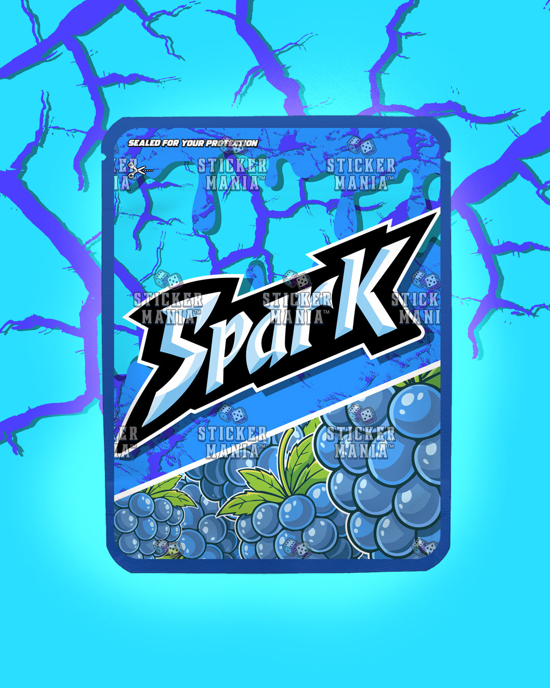 Spark Blue Raspberry | Pre-Made Sticker Bag | 3.5g