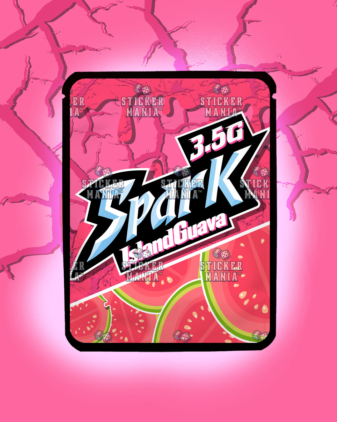 Spark Island Guava | Pre-Made Sticker Bag | 3.5g
