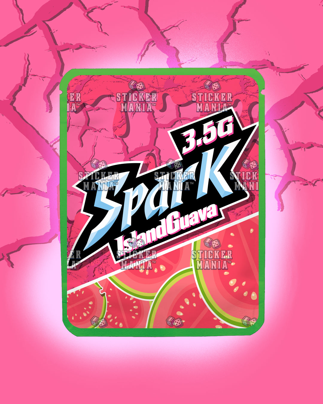 Spark Island Guava | Pre-Made Sticker Bag | 3.5g