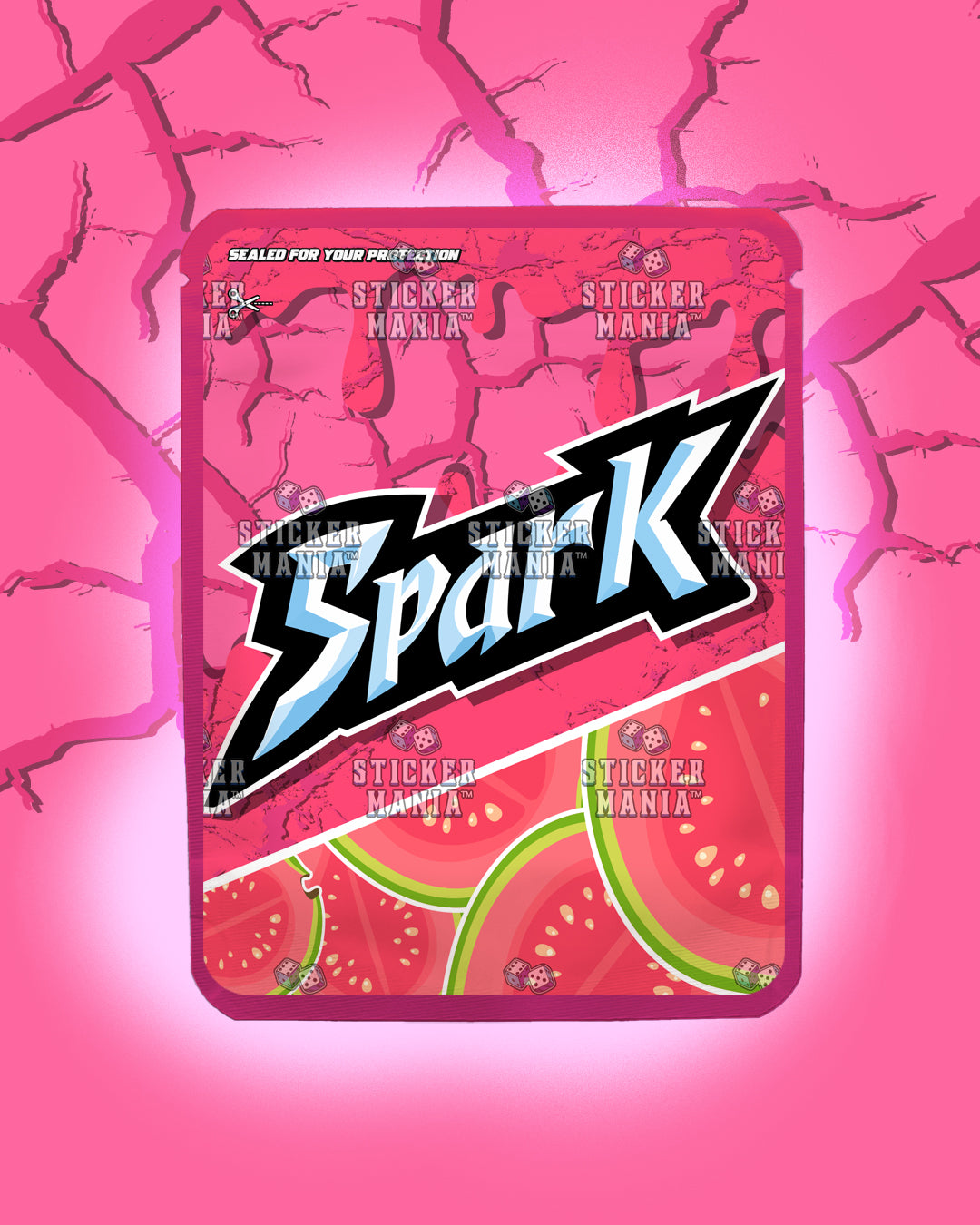Spark Island Guava | Pre-Made Sticker Bag | 3.5g