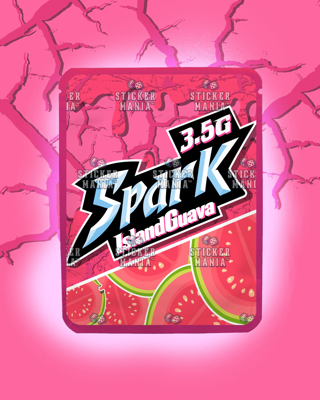 Spark Island Guava | Pre-Made Sticker Bag | 3.5g