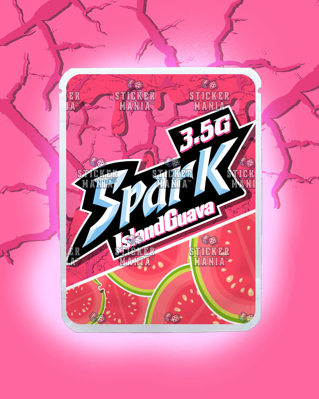 Spark Island Guava | Pre-Made Sticker Bag | 3.5g