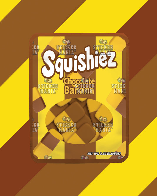 Squishiez Chocolate Banana | Pre-Made Sticker Bag | 3.5g