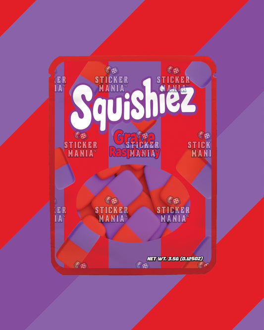 Squishiez Grape Raspberry | Pre-Made Sticker Bag | 3.5g