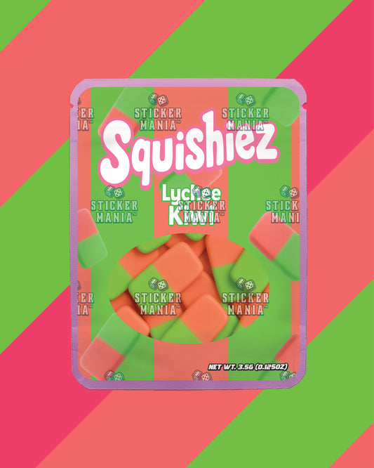 Squishiez Lychee Kiwi | Pre-Made Sticker Bag | 3.5g