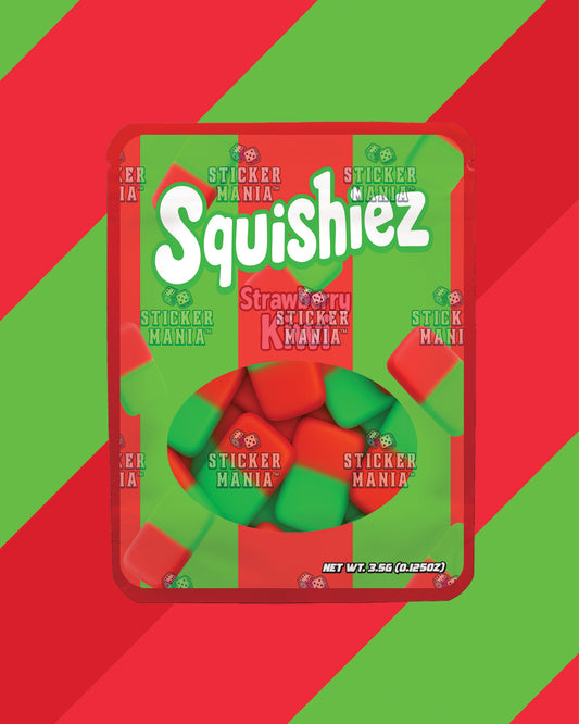 Squishiez Strawberry Kiwi | Pre-Made Sticker Bag | 3.5g