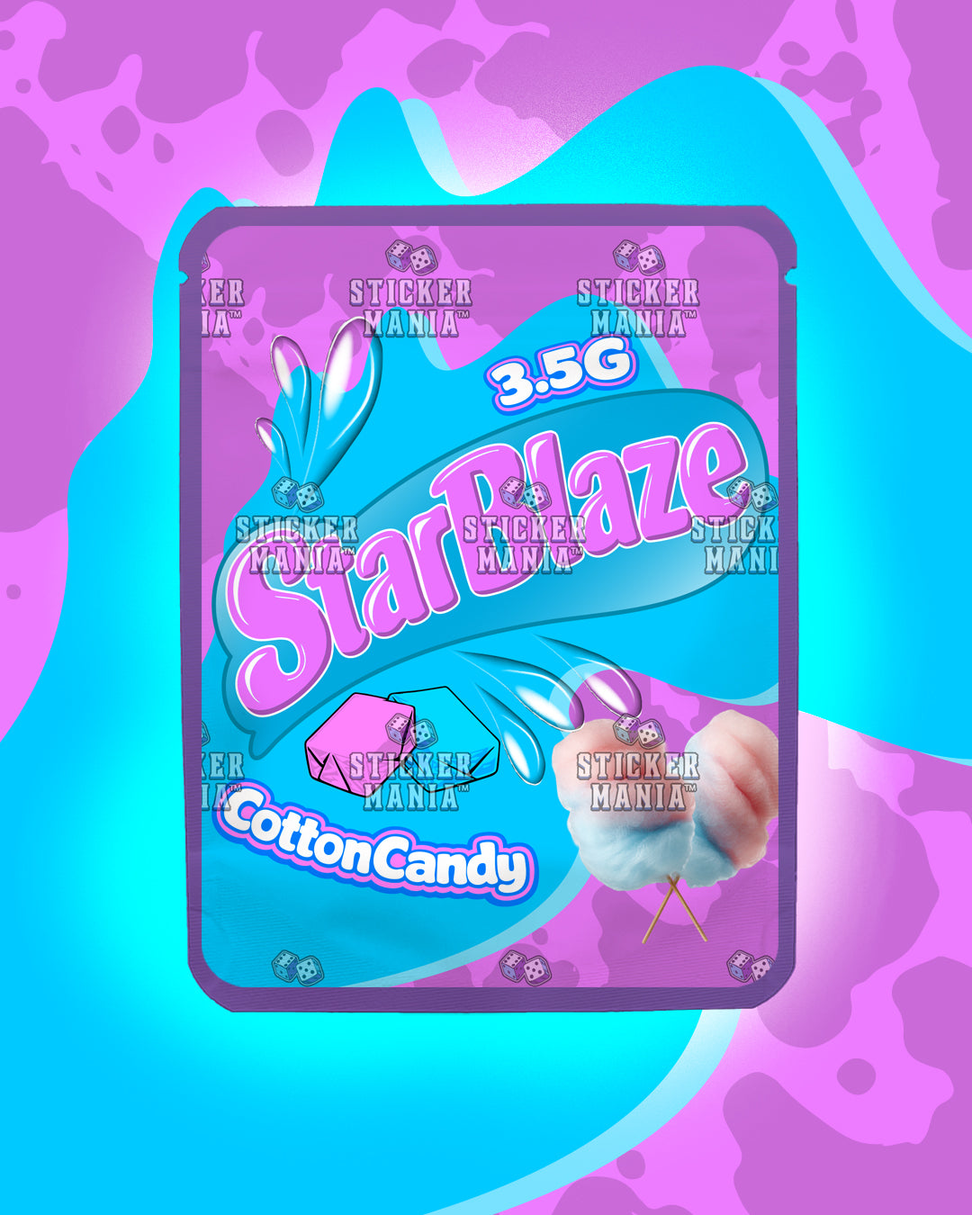 Starblaze Cotton Candy | Pre-Made Sticker Bag | 3.5g