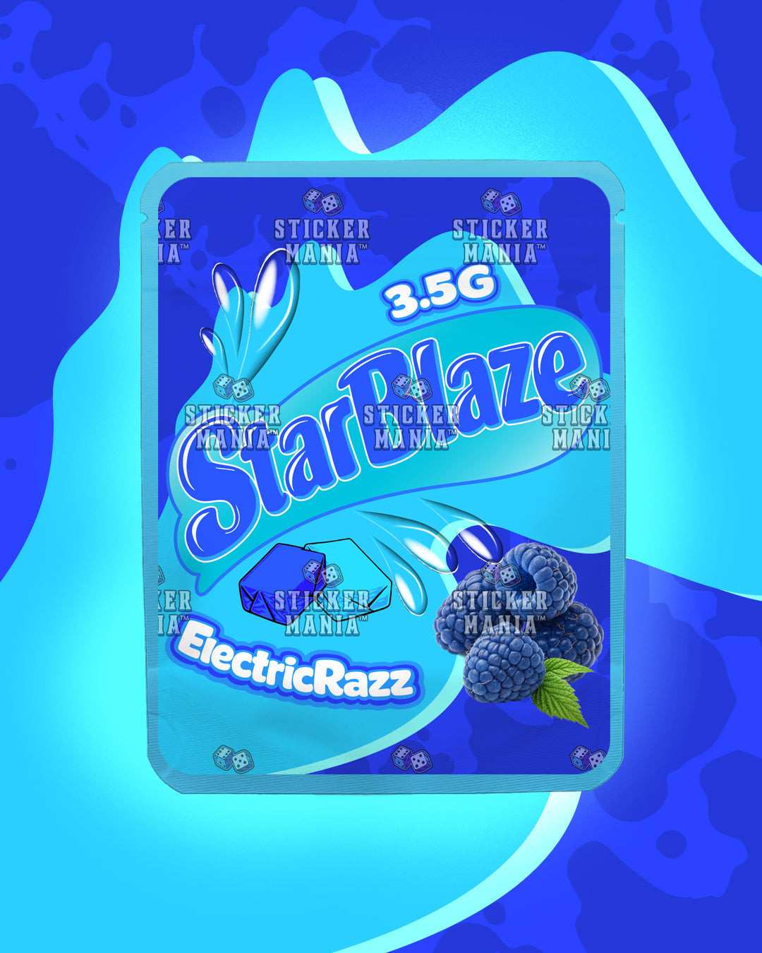 Starblaze Electric Razz | Pre-Made Sticker Bag | 3.5g