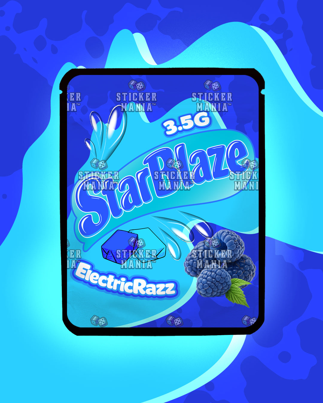 Starblaze Electric Razz | Pre-Made Sticker Bag | 3.5g
