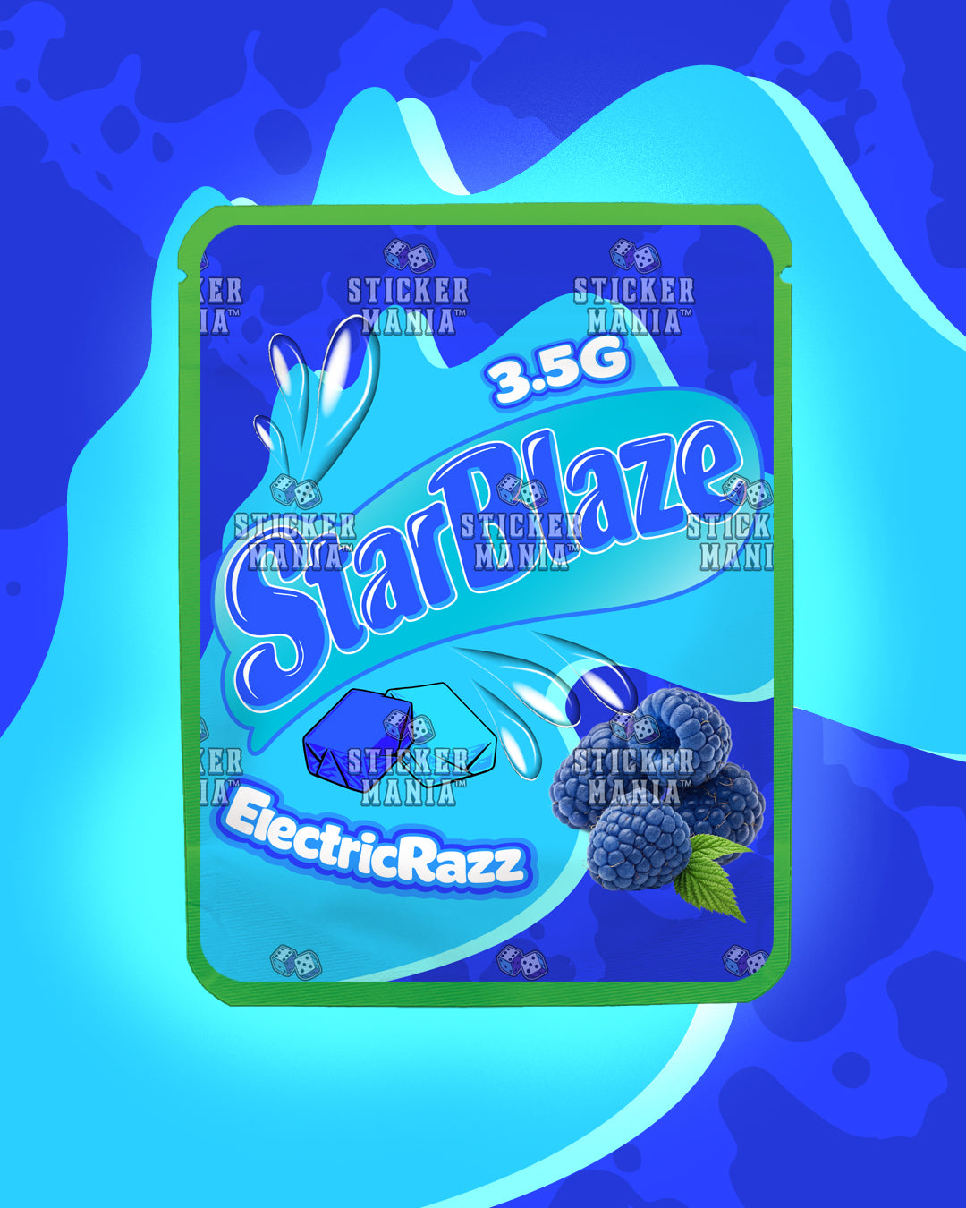 Starblaze Electric Razz | Pre-Made Sticker Bag | 3.5g