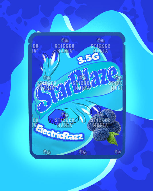 Starblaze Electric Razz | Pre-Made Sticker Bag | 3.5g