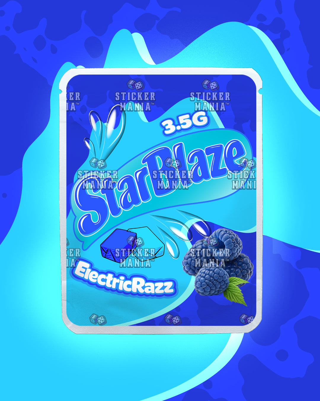 Starblaze Electric Razz | Pre-Made Sticker Bag | 3.5g