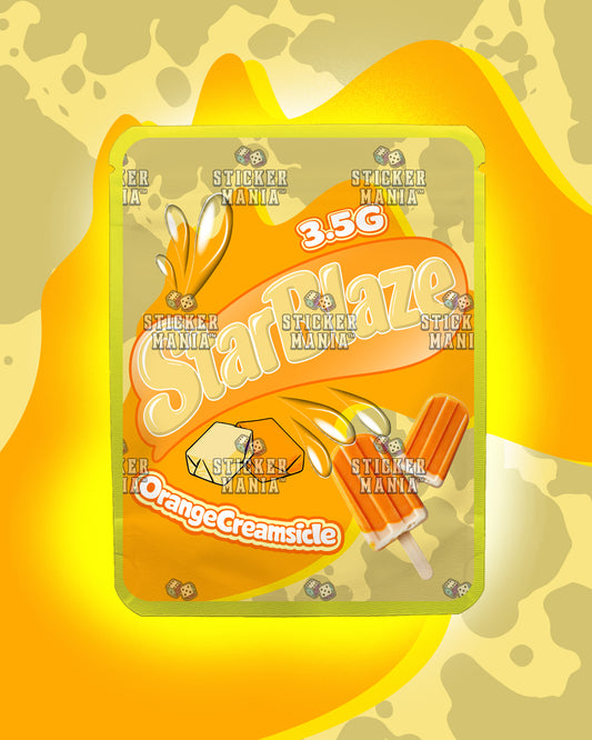 Starblaze Orange Creamsicle | Pre-Made Sticker Bag | 3.5g