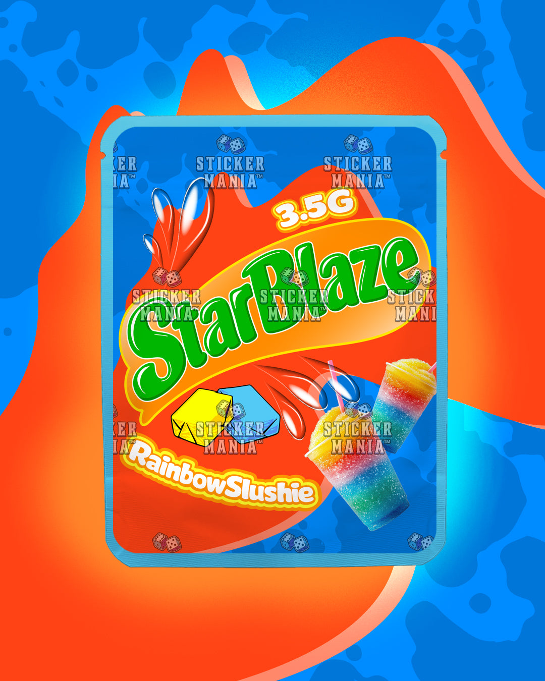 Starblaze Rainbow Slushie | Pre-Made Sticker Bag | 3.5g