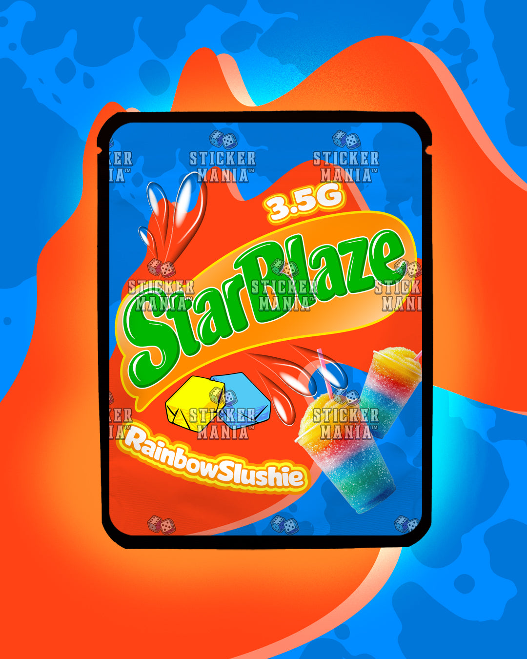 Starblaze Rainbow Slushie | Pre-Made Sticker Bag | 3.5g