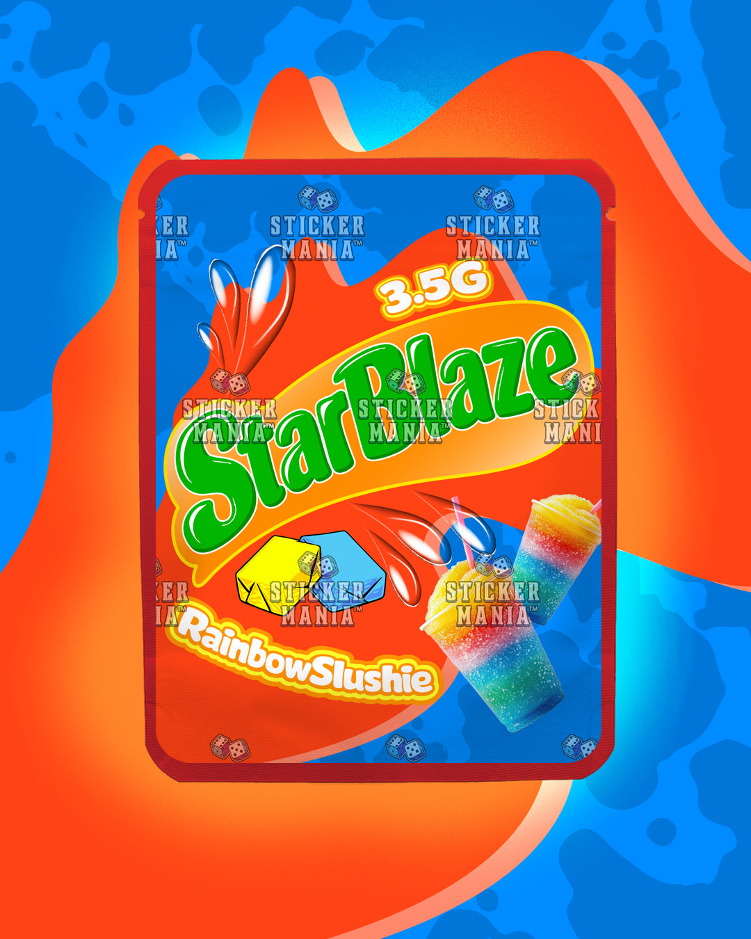 Starblaze Rainbow Slushie | Pre-Made Sticker Bag | 3.5g