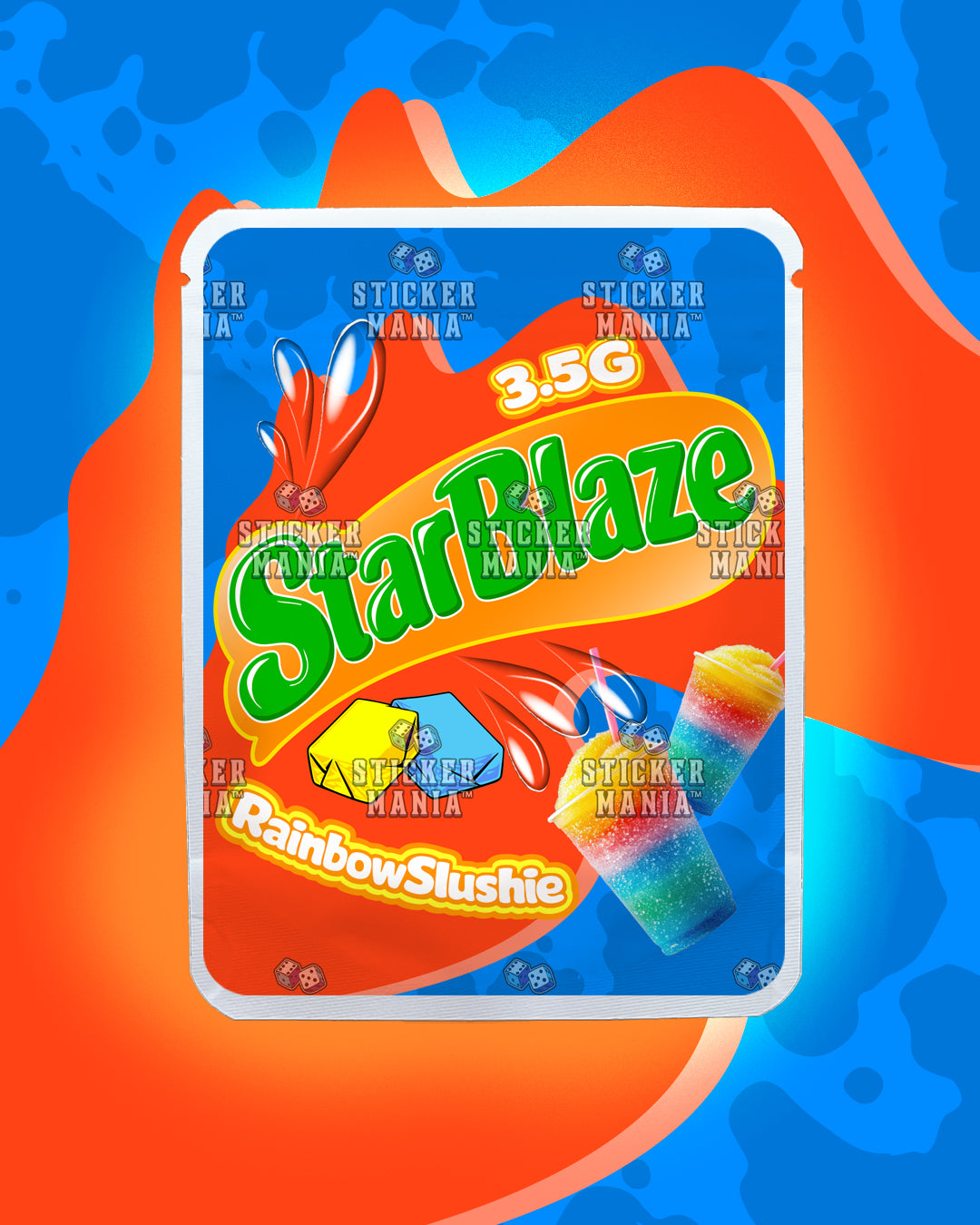 Starblaze Rainbow Slushie | Pre-Made Sticker Bag | 3.5g