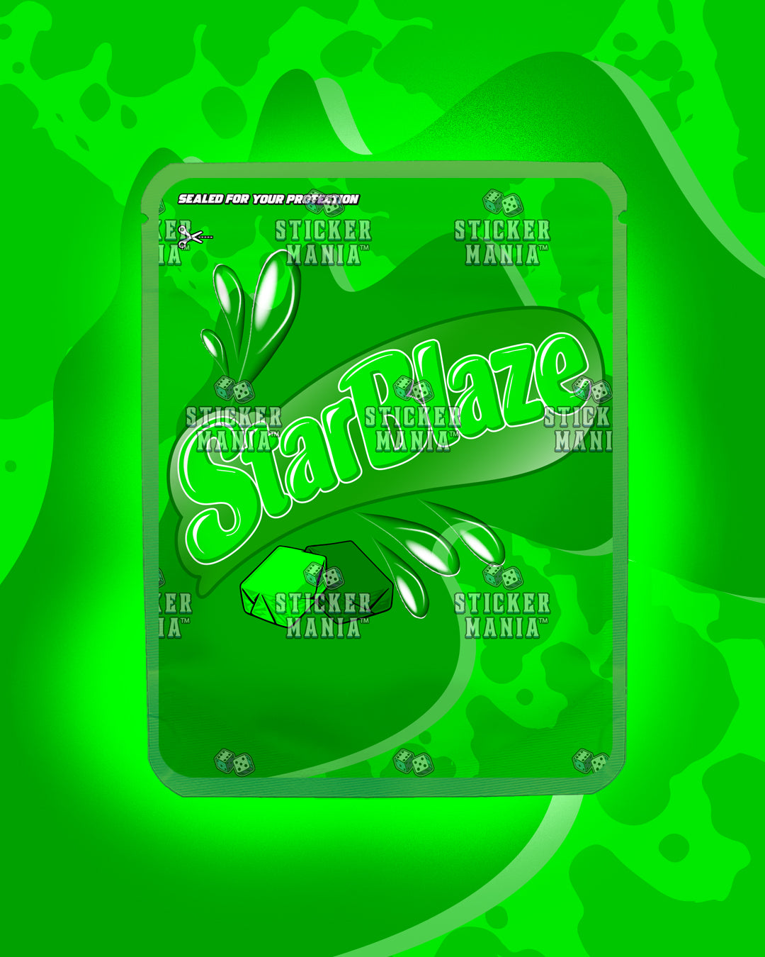 Starblaze Sour Apple | Pre-Made Sticker Bag | 3.5g