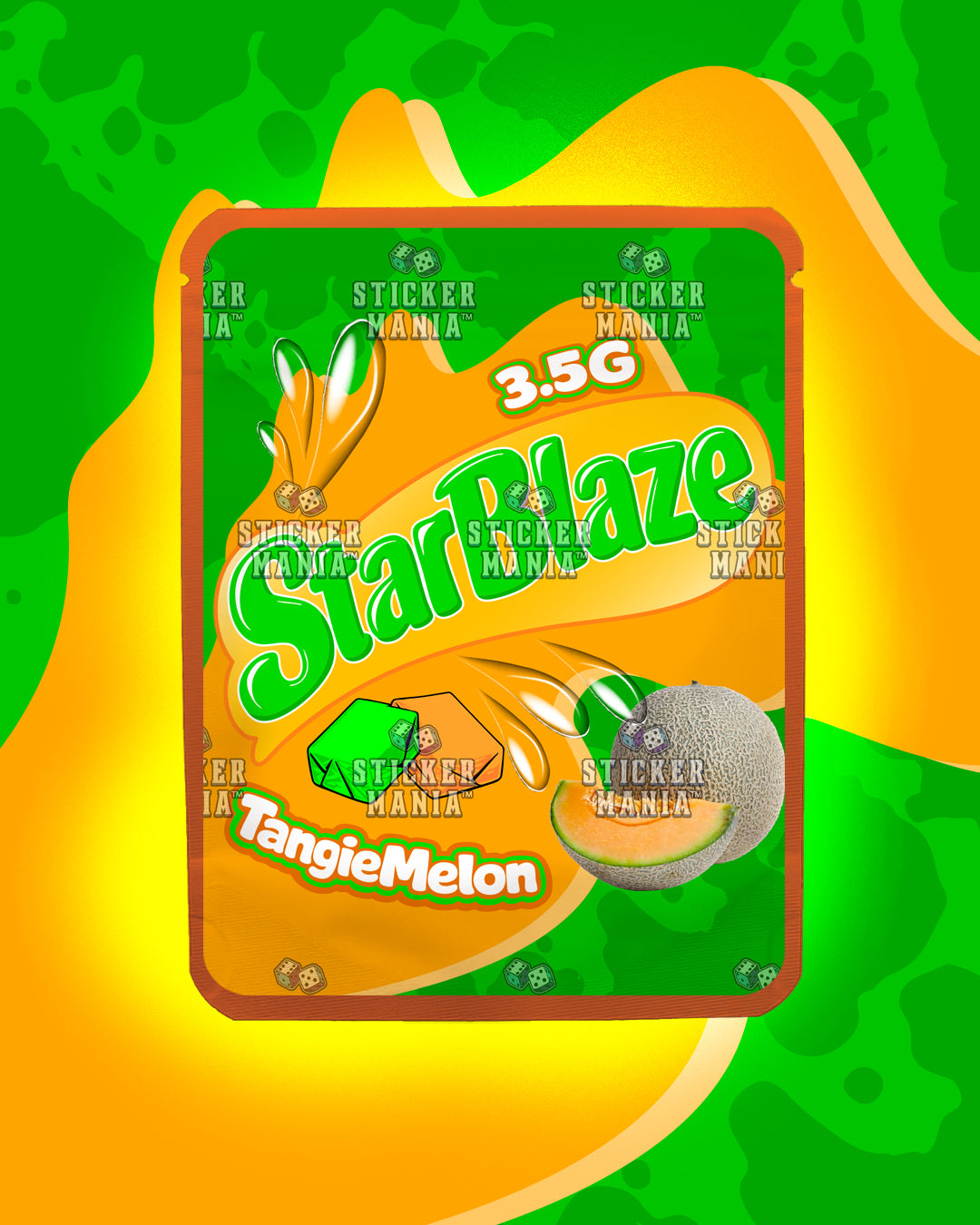 Starblaze Tangie Melon | Pre-Made Sticker Bag | 3.5g