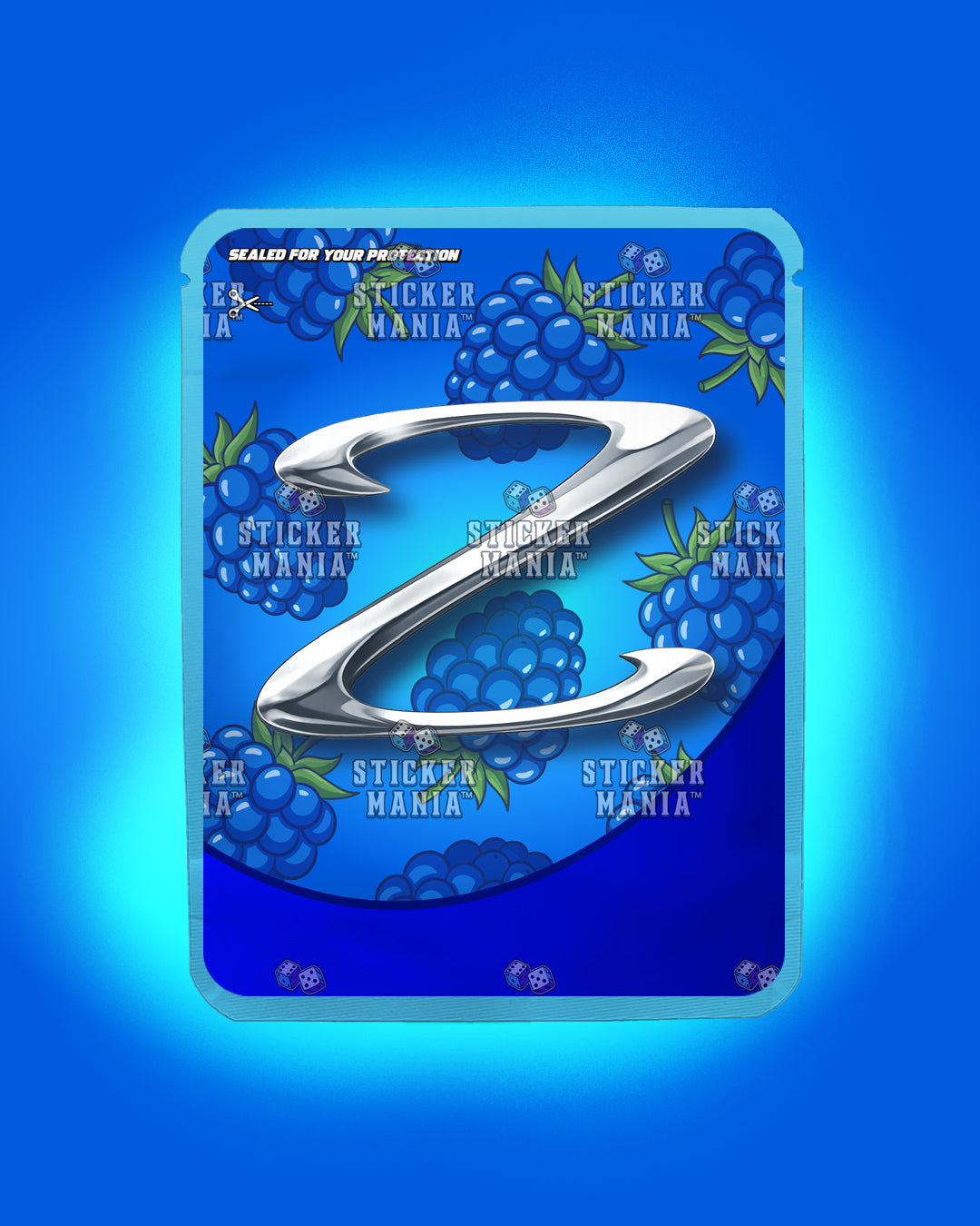 Strainz Blue Freeze | Pre-Made Sticker Bag | 3.5g