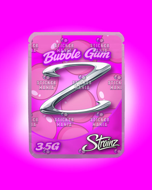 Strainz Bubble Gum | Pre-Made Sticker Bag | 3.5g