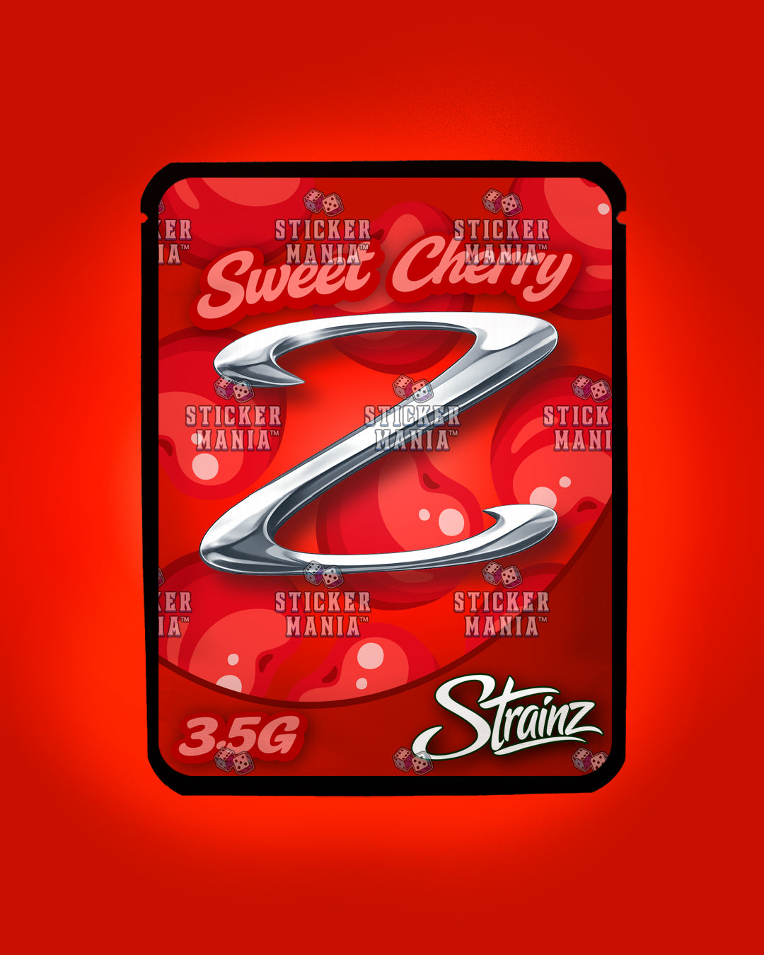 Strainz Sweet Cherry | Pre-Made Sticker Bag | 3.5g