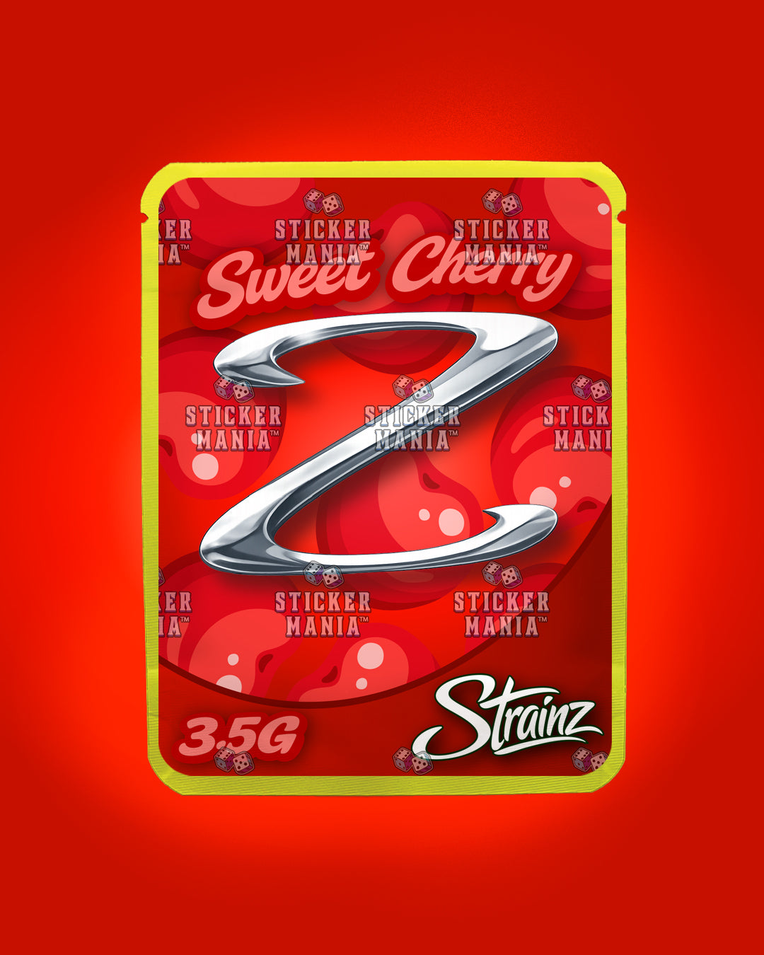 Strainz Sweet Cherry | Pre-Made Sticker Bag | 3.5g