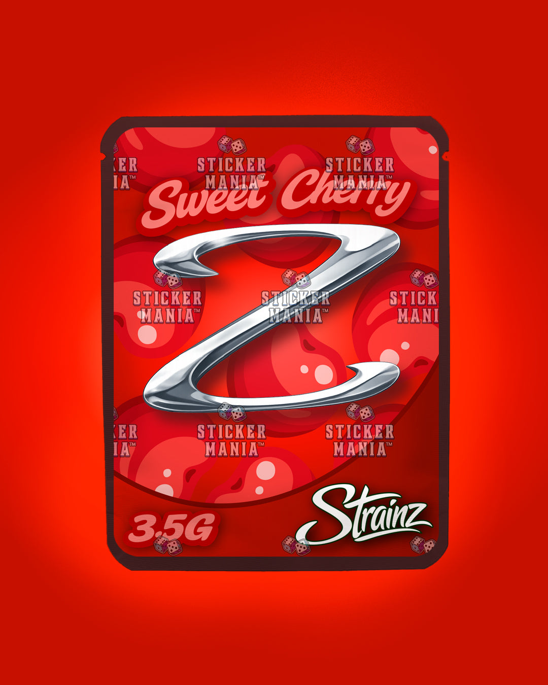 Strainz Sweet Cherry | Pre-Made Sticker Bag | 3.5g