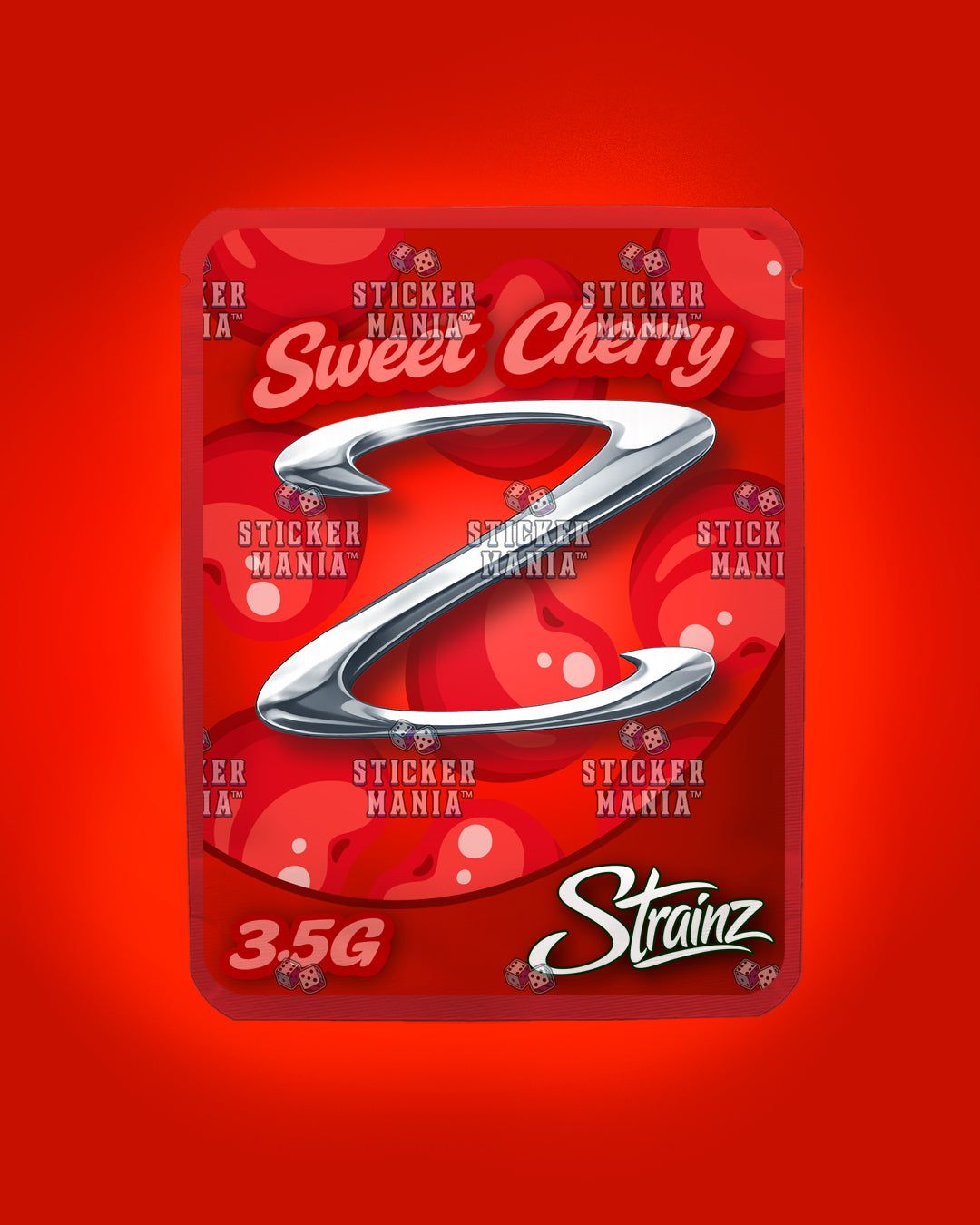 Strainz Sweet Cherry | Pre-Made Sticker Bag | 3.5g