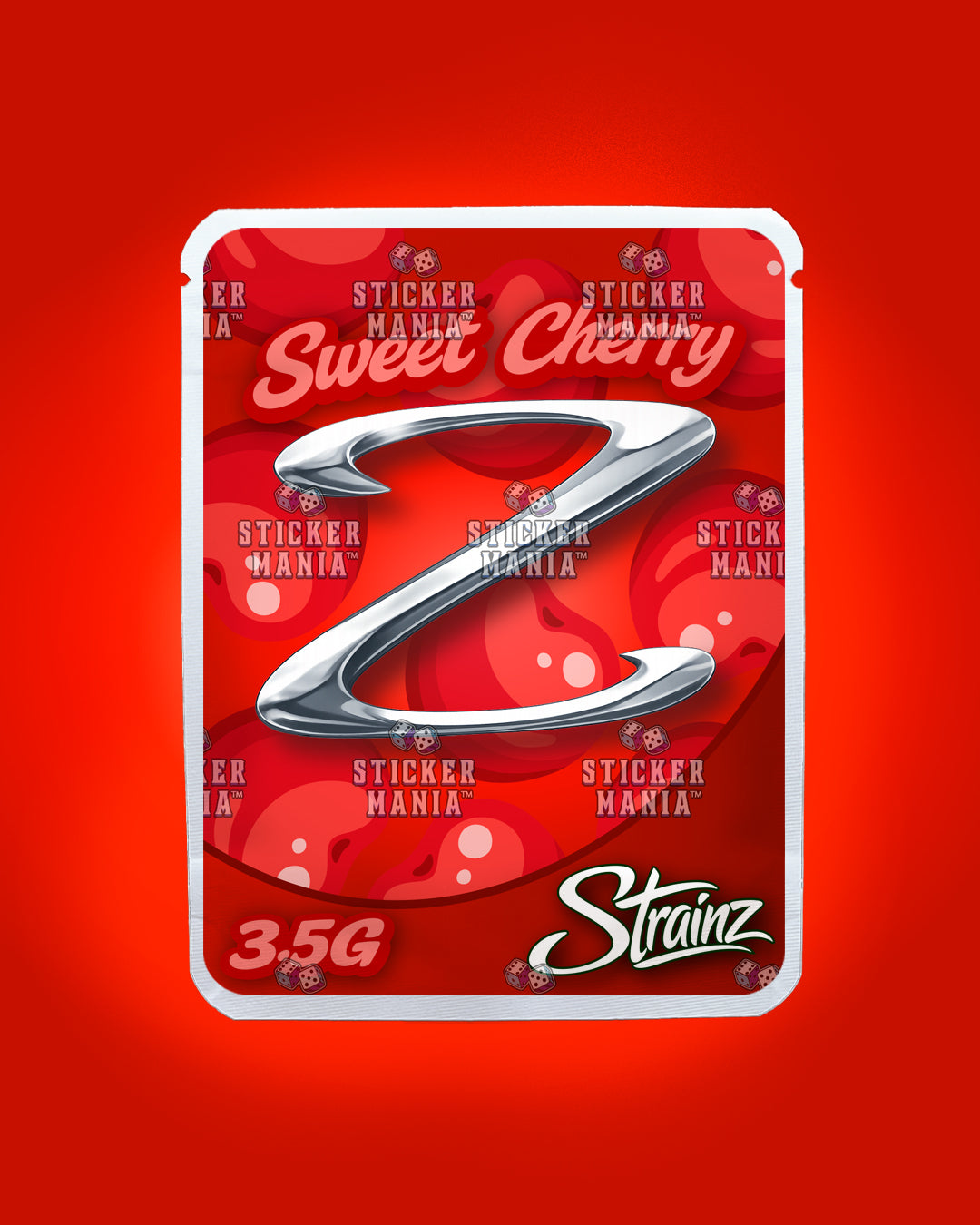 Strainz Sweet Cherry | Pre-Made Sticker Bag | 3.5g