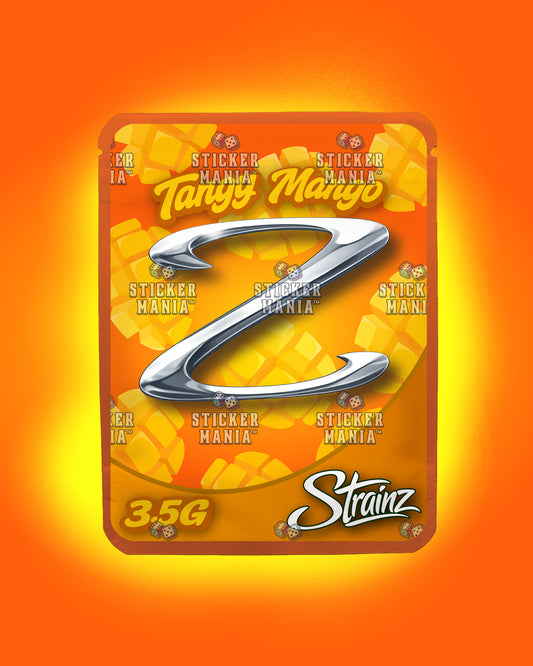 Strainz Tangy Mango | Pre-Made Sticker Bag | 3.5g