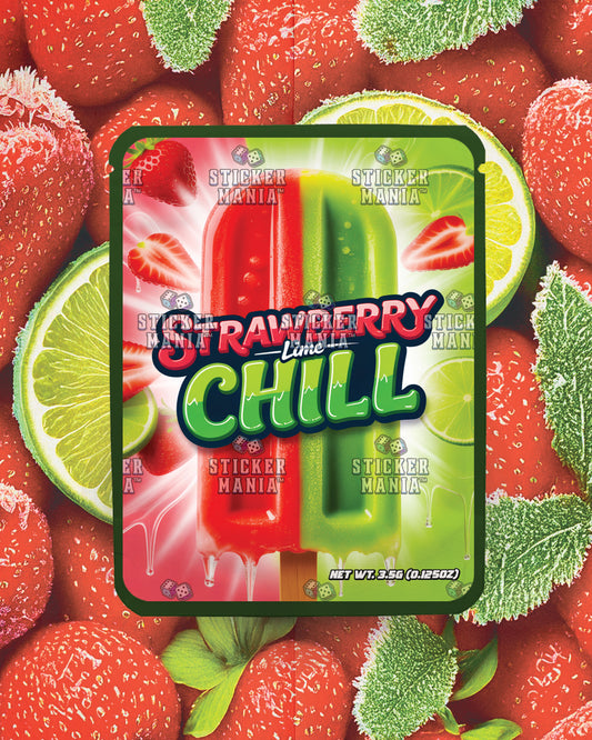 Strawberry Lime Chill | Pre-Made Sticker Bag | 3.5g