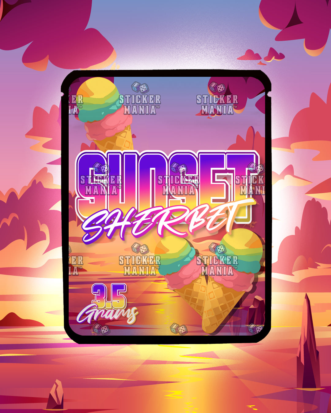 Sunset Sherbet | Pre-Made Sticker Bag | 3.5g