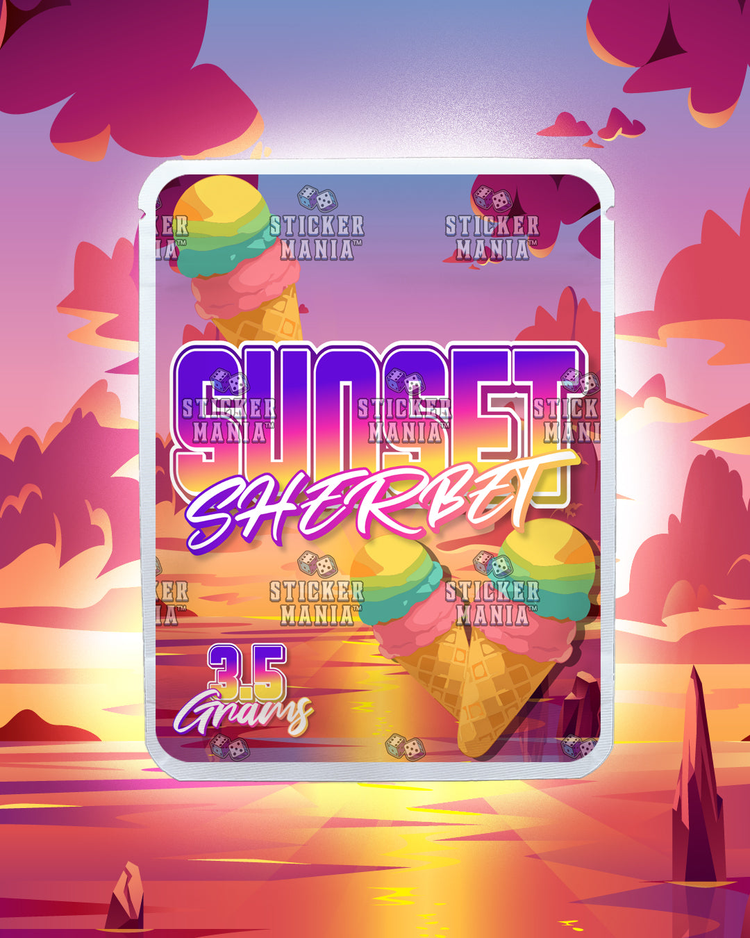 Sunset Sherbet | Pre-Made Sticker Bag | 3.5g
