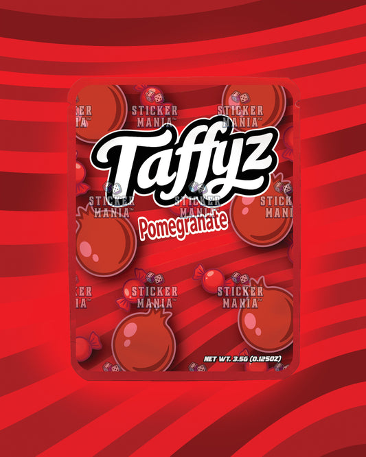 Taffyz Pomegranate | Pre-Made Sticker Bag | 3.5g