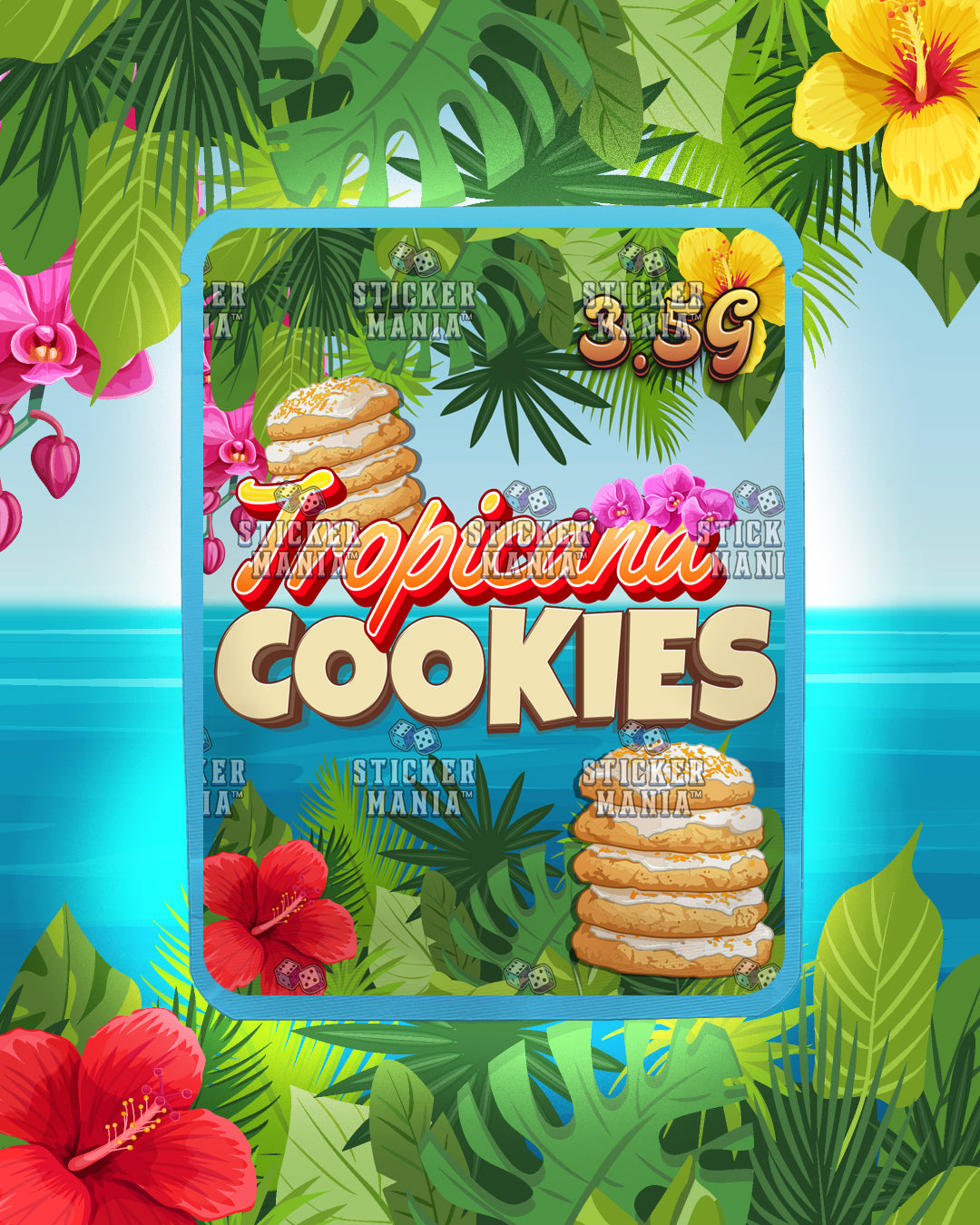 Tropicana Cookies | Pre-Made Sticker Bag | 3.5g