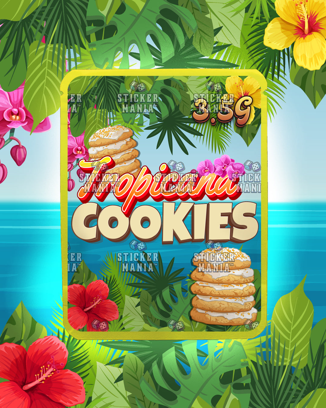 Tropicana Cookies | Pre-Made Sticker Bag | 3.5g