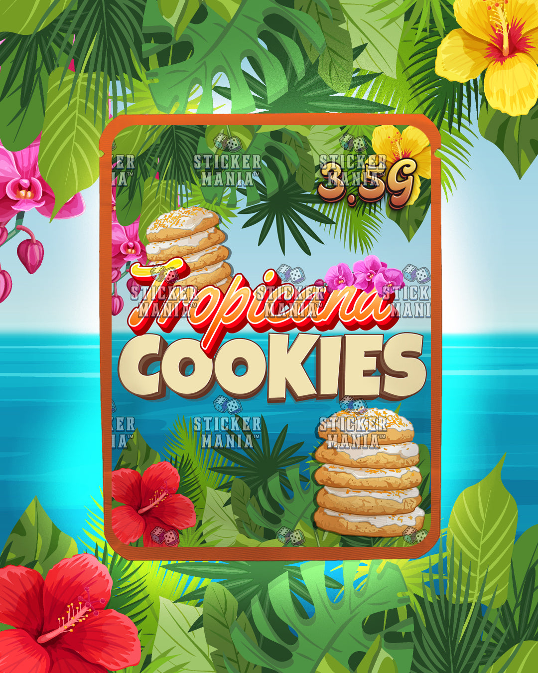 Tropicana Cookies | Pre-Made Sticker Bag | 3.5g