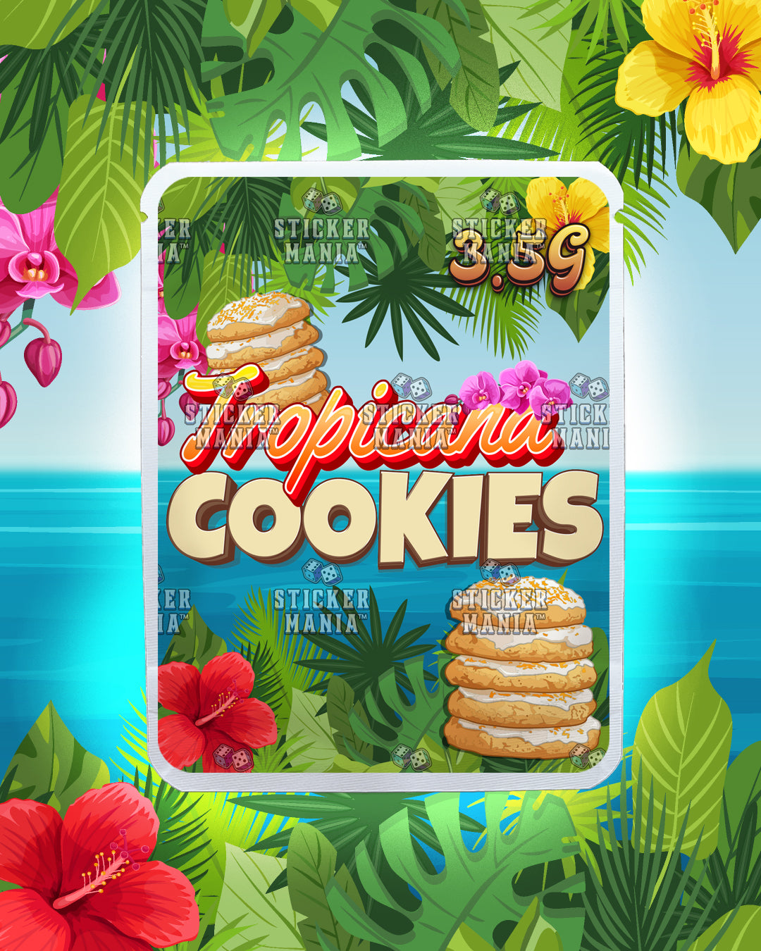 Tropicana Cookies | Pre-Made Sticker Bag | 3.5g
