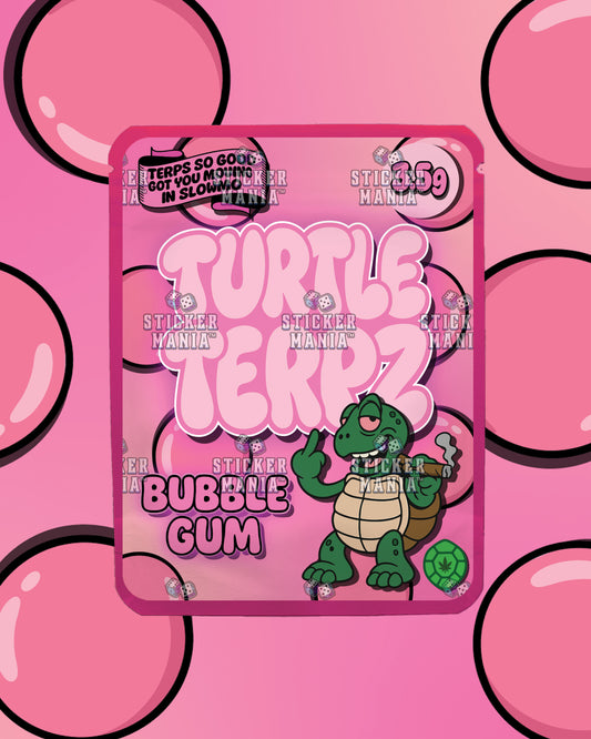 Turtle Terpz Bubble Gum | Pre-Made Sticker Bag | 3.5g
