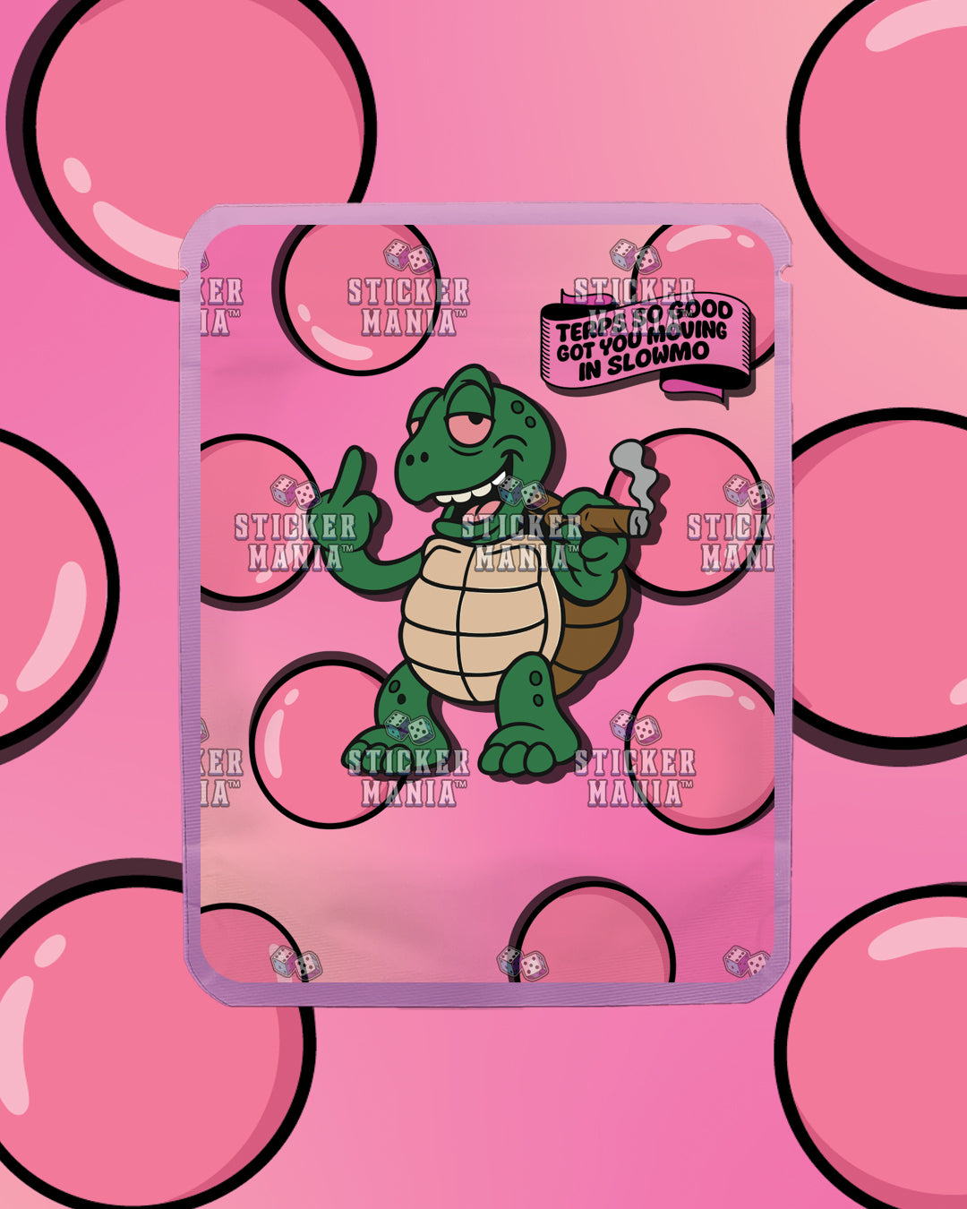 Turtle Terpz Bubble Gum | Pre-Made Sticker Bag | 3.5g