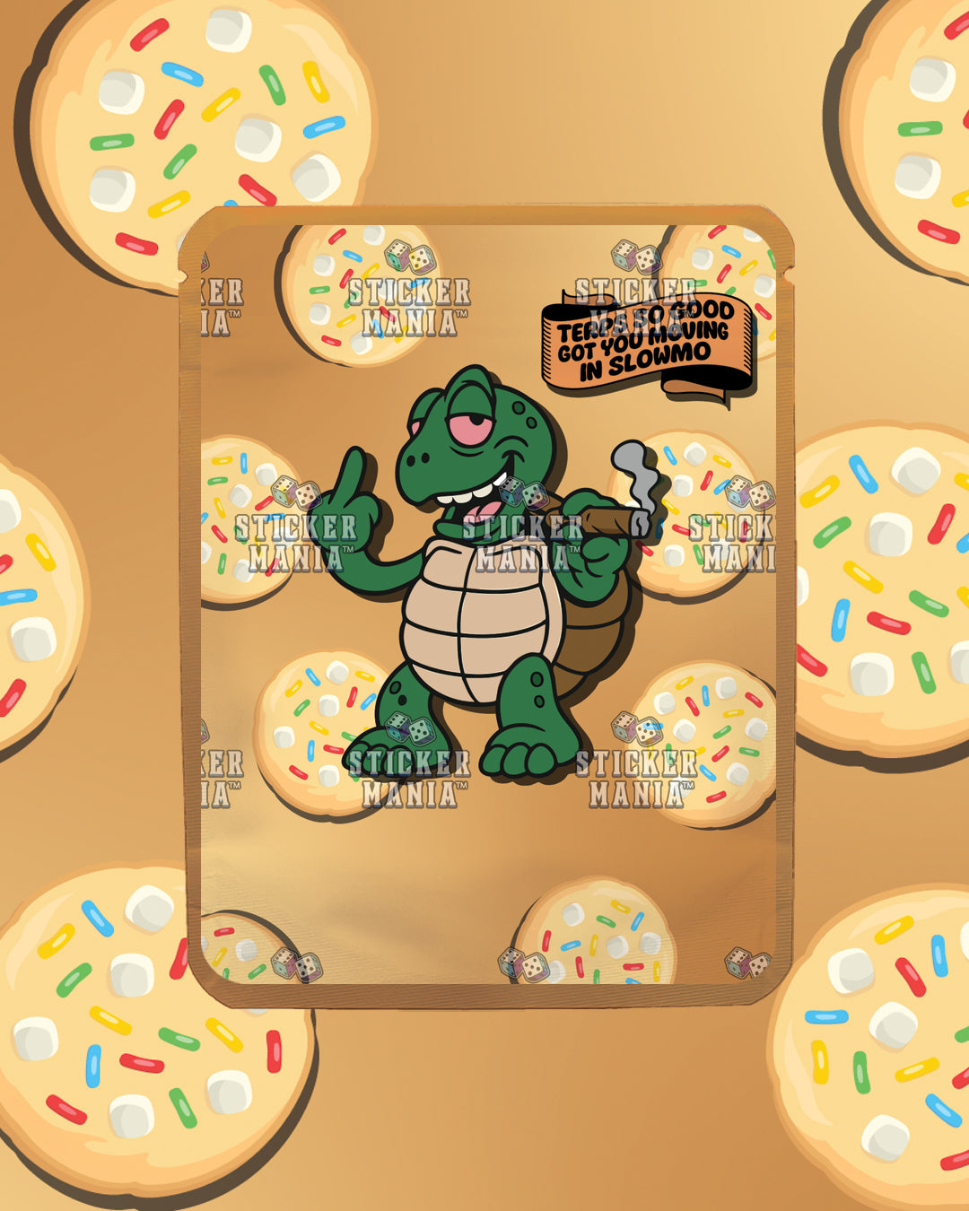 Turtle Terpz Marshmallow Cookies | Pre-Made Sticker Bag | 3.5g