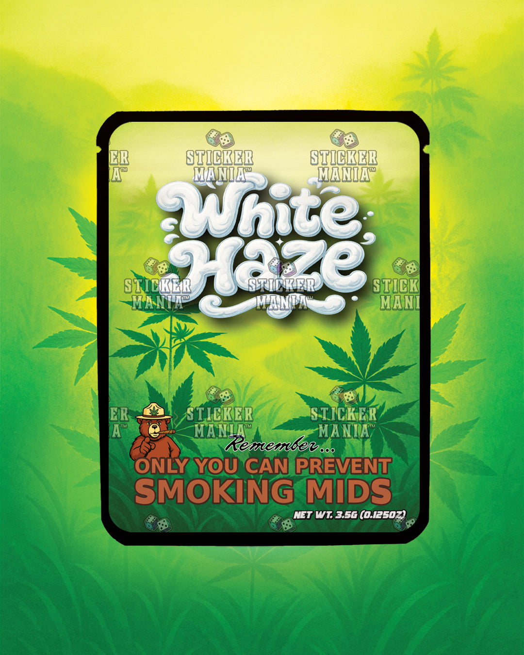 White Haze | Pre-Made Sticker Bag | 3.5g