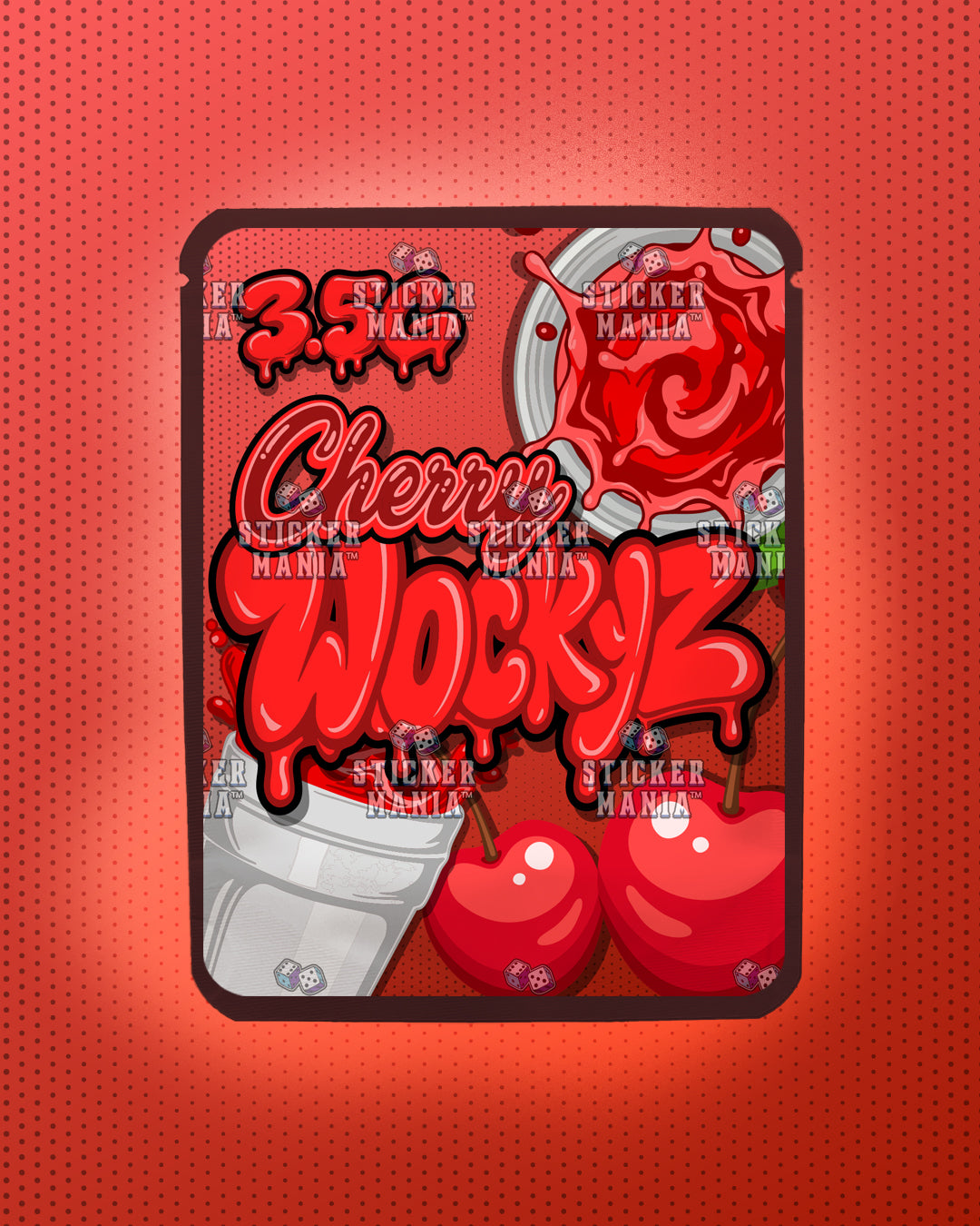 Wockyz Cherry | Pre-Made Sticker Bag | 3.5g