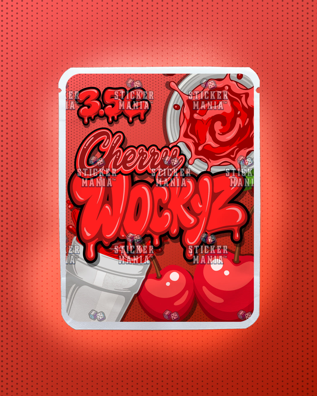 Wockyz Cherry | Pre-Made Sticker Bag | 3.5g