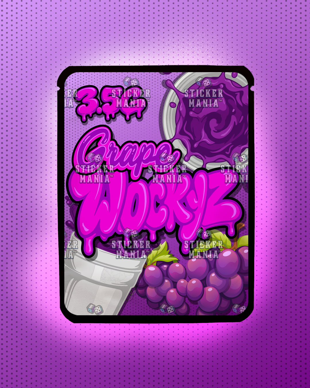 Wockyz Grape | Pre-Made Sticker Bag | 3.5g
