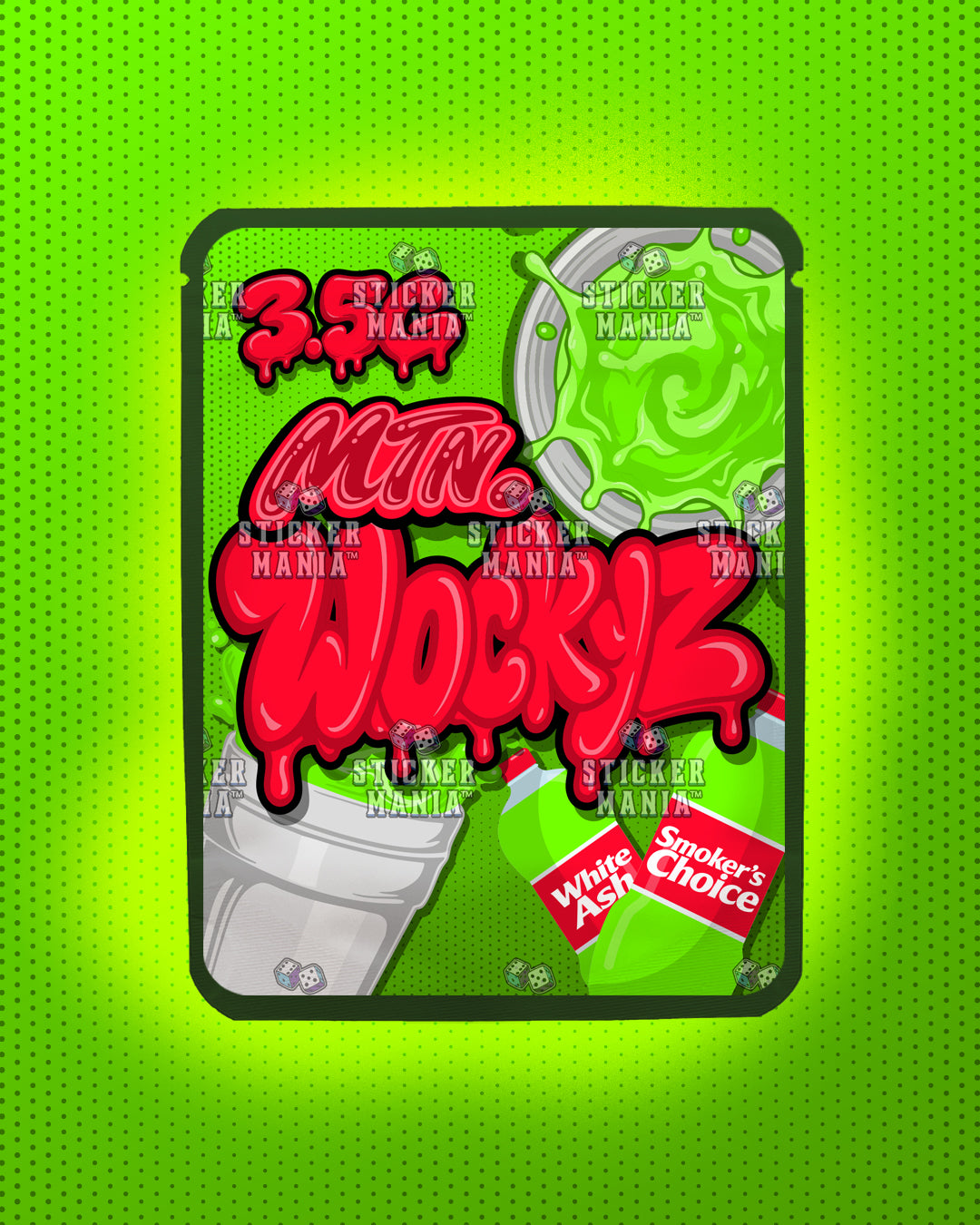 Wockyz MTN | Pre-Made Sticker Bag | 3.5g