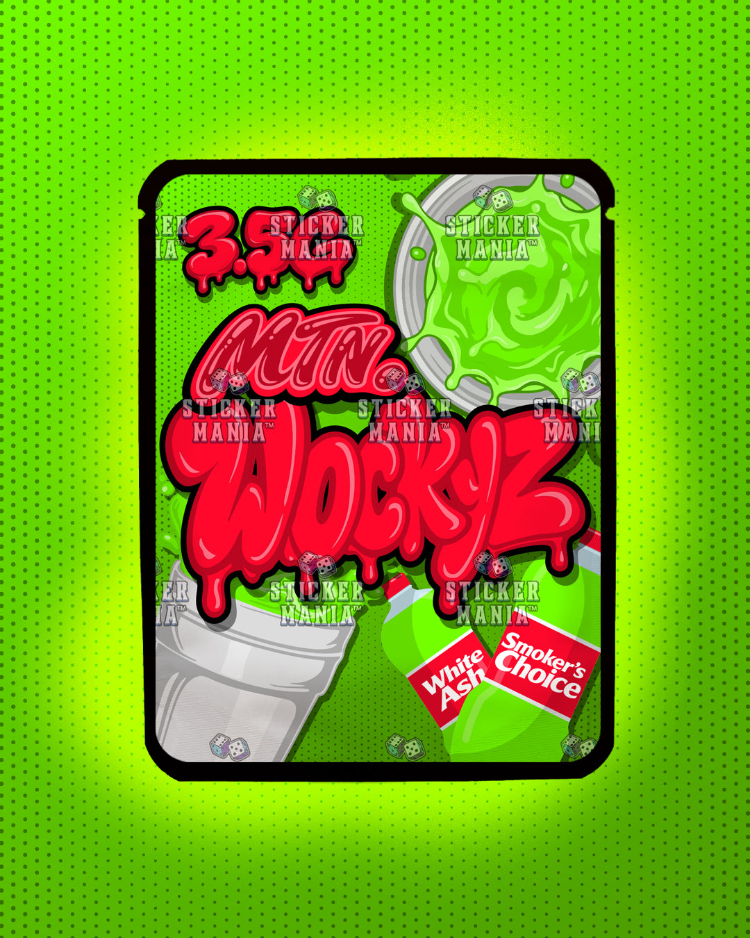 Wockyz MTN | Pre-Made Sticker Bag | 3.5g