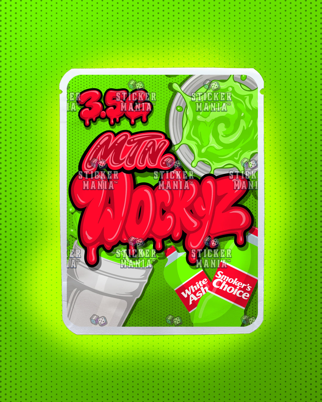 Wockyz MTN | Pre-Made Sticker Bag | 3.5g