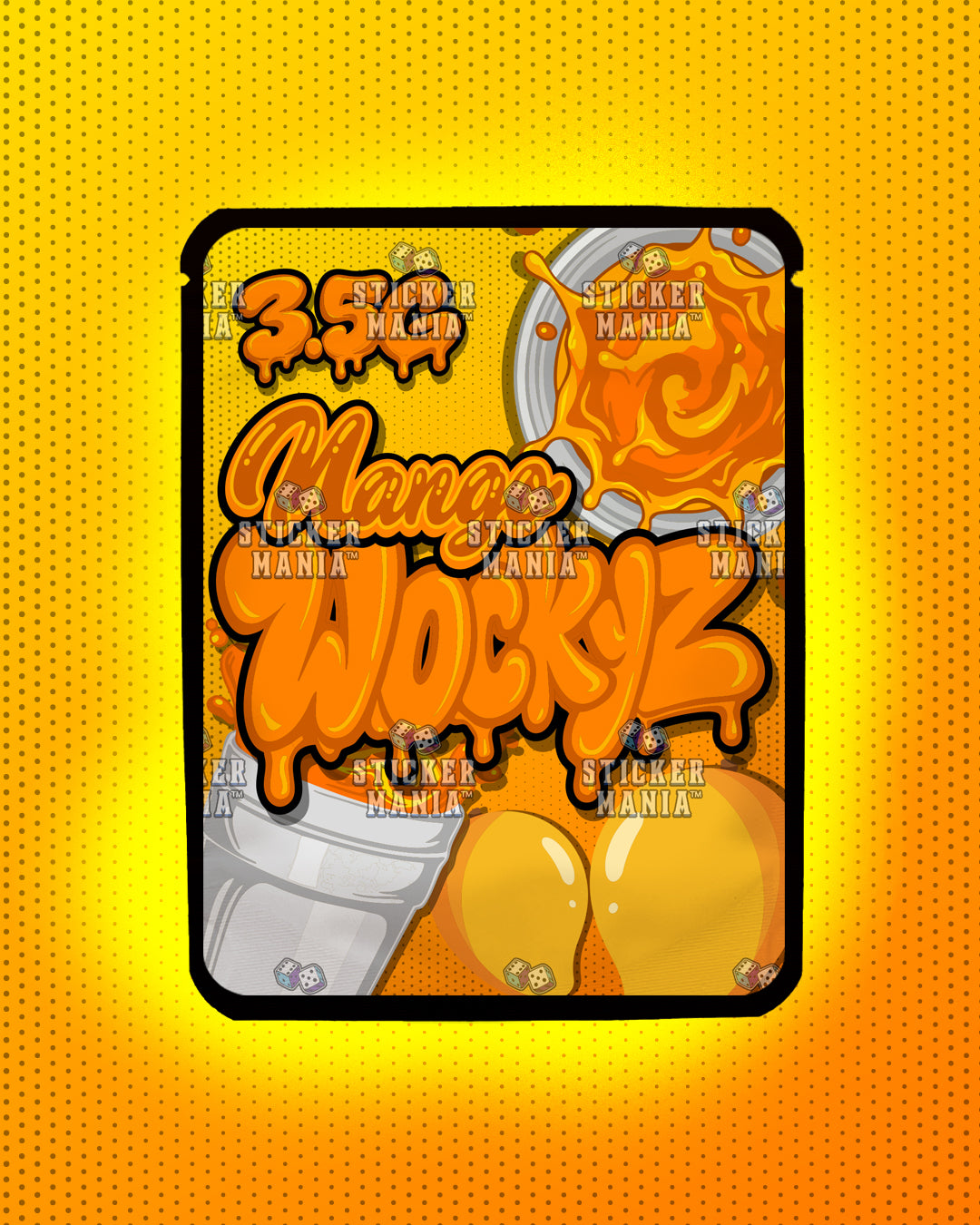 Wockyz Mango | Pre-Made Sticker Bag | 3.5g